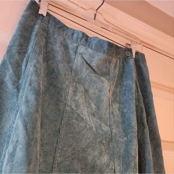 Company Collection Petite soft ribbed blue midi skirt 14P - Picture 2 of 4